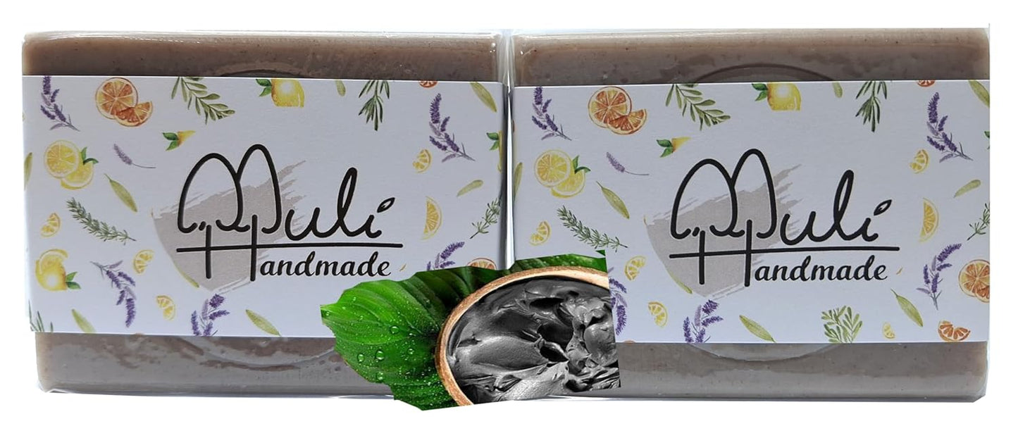 Natural Handemade Bar Soap for Men and Women with Essential oils, Scented Bar Soaps for Bath, Fragrance Regular Use Gift Set (Pack of 2) Dead Sea Mud