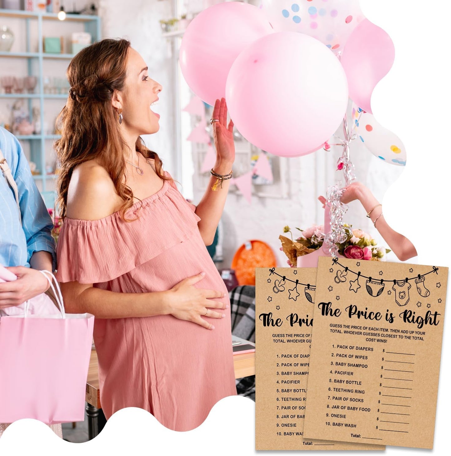Baby Shower Game, The Price is Right, 30 Game Cards Included, Kraft