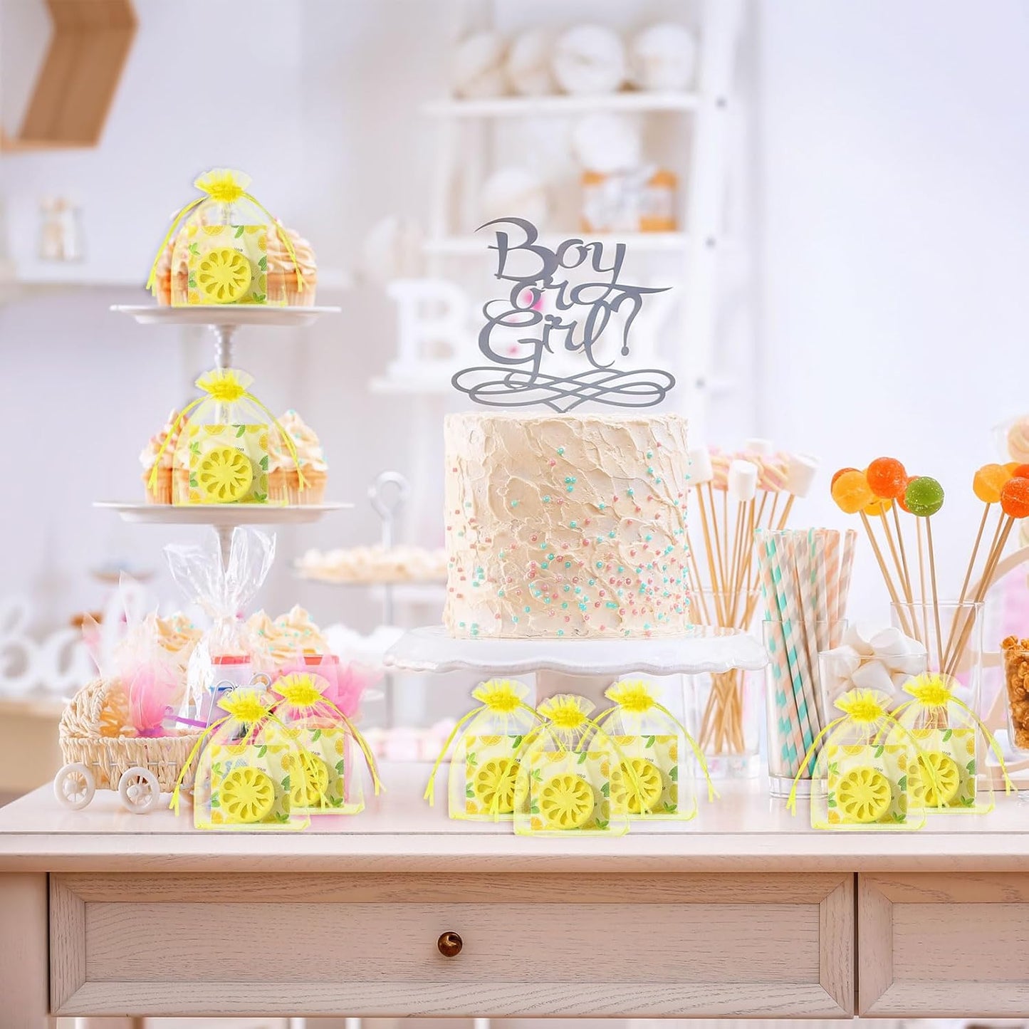 50 Set Lemon Soap Party Favors Bridal Shower Favors Lemon Shaped Soap Big Squeeze Wedding Gifts with Card and Yellow Bag for Bridal Party Baby Shower Decorations