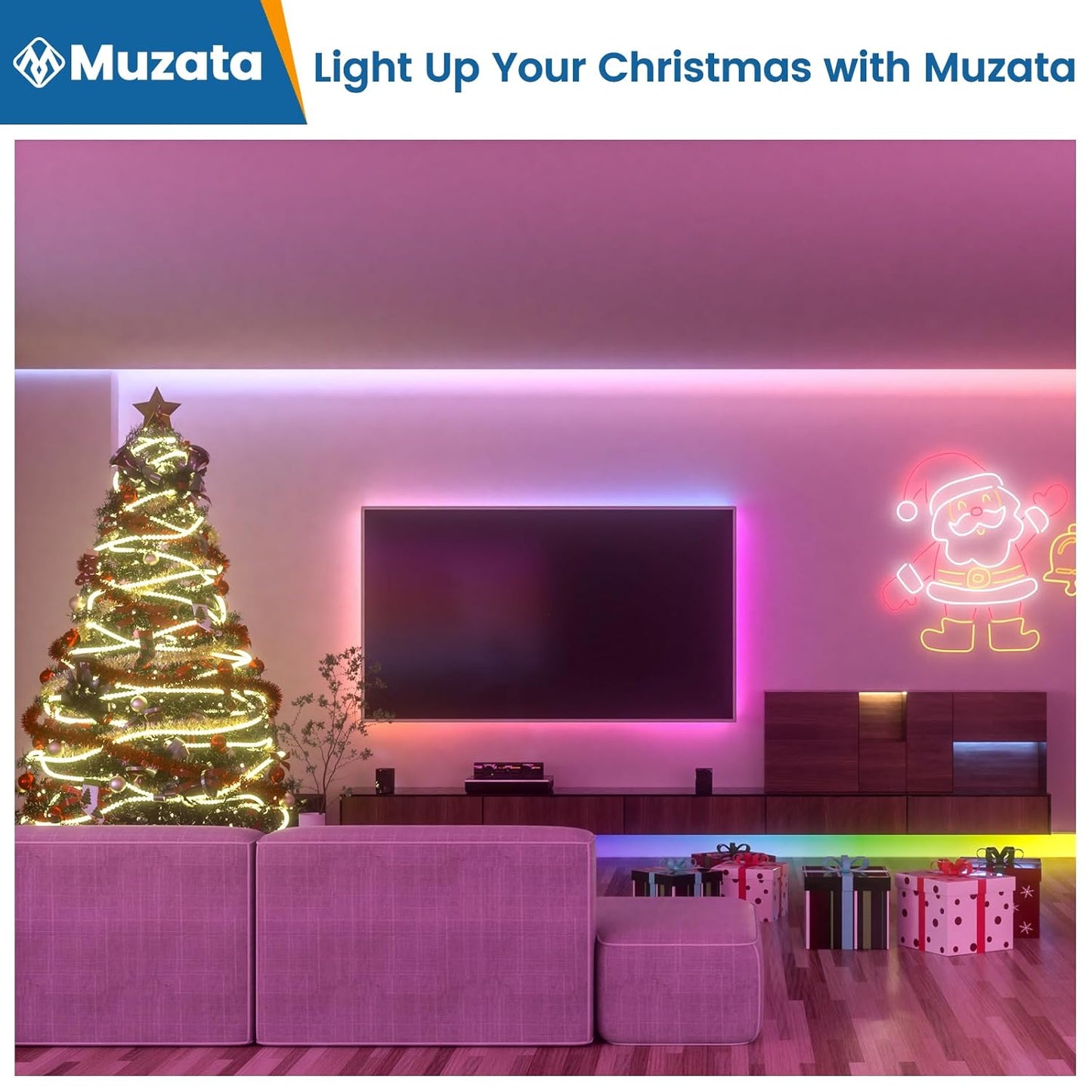 Muzata 20Pack 3.3FT/1M LED Channel Black Aluminum U Shape LED Strip Channel with Transparent Clear Cover Easy Installation with Paper User Manual U1SW BT 1M