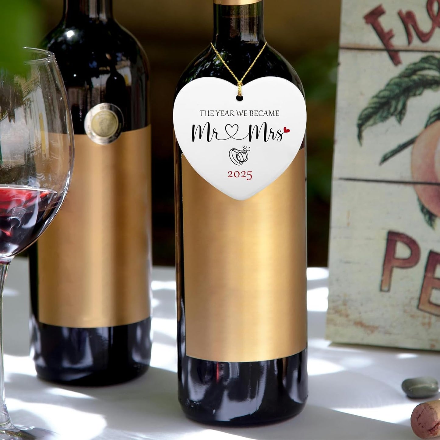 Wedding Gifts for Couple, The Year We Became Mr and Mrs Sign Christmas Ornaments 2025, Engagement Gift Ideal Cool Wedding Gifts for Couples Newlyweds Bridal