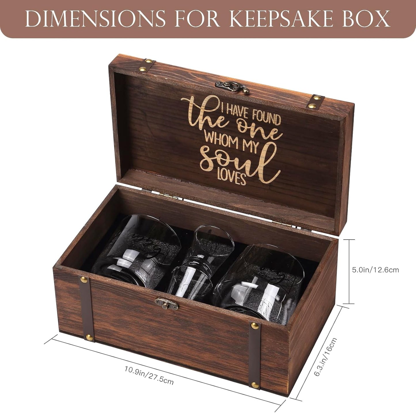 Hubby & Wifey Wedding Keepsake Box Set, Bridal Shower Gifts,Unique Wedding Engagement Gifts for Couples Mr Mrs Storage Gift Box,Newly-Married Gift