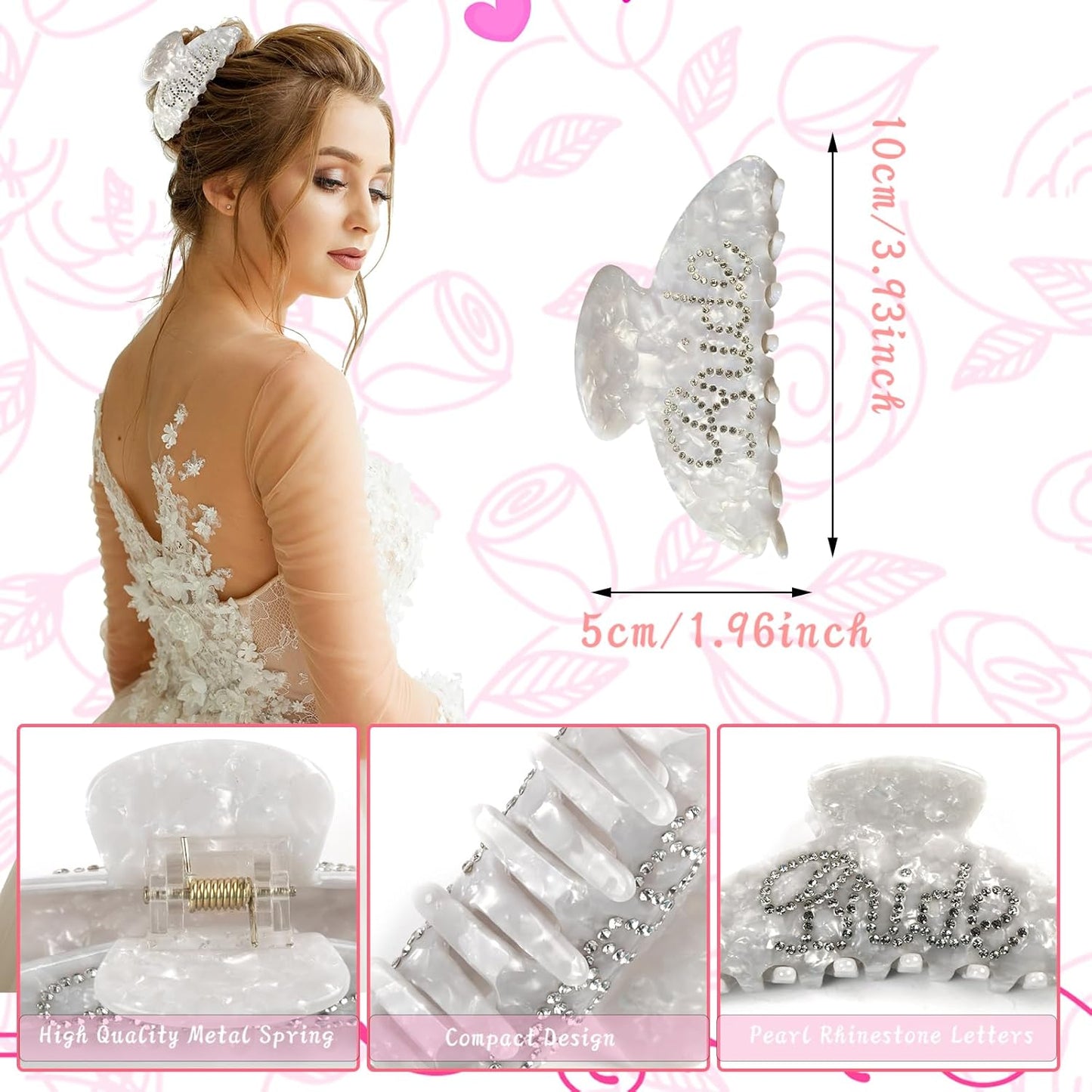 Bride To Be Gift Set - Makeup Bag, Slippers, Robe, Hair Clip - Wedding Gifts