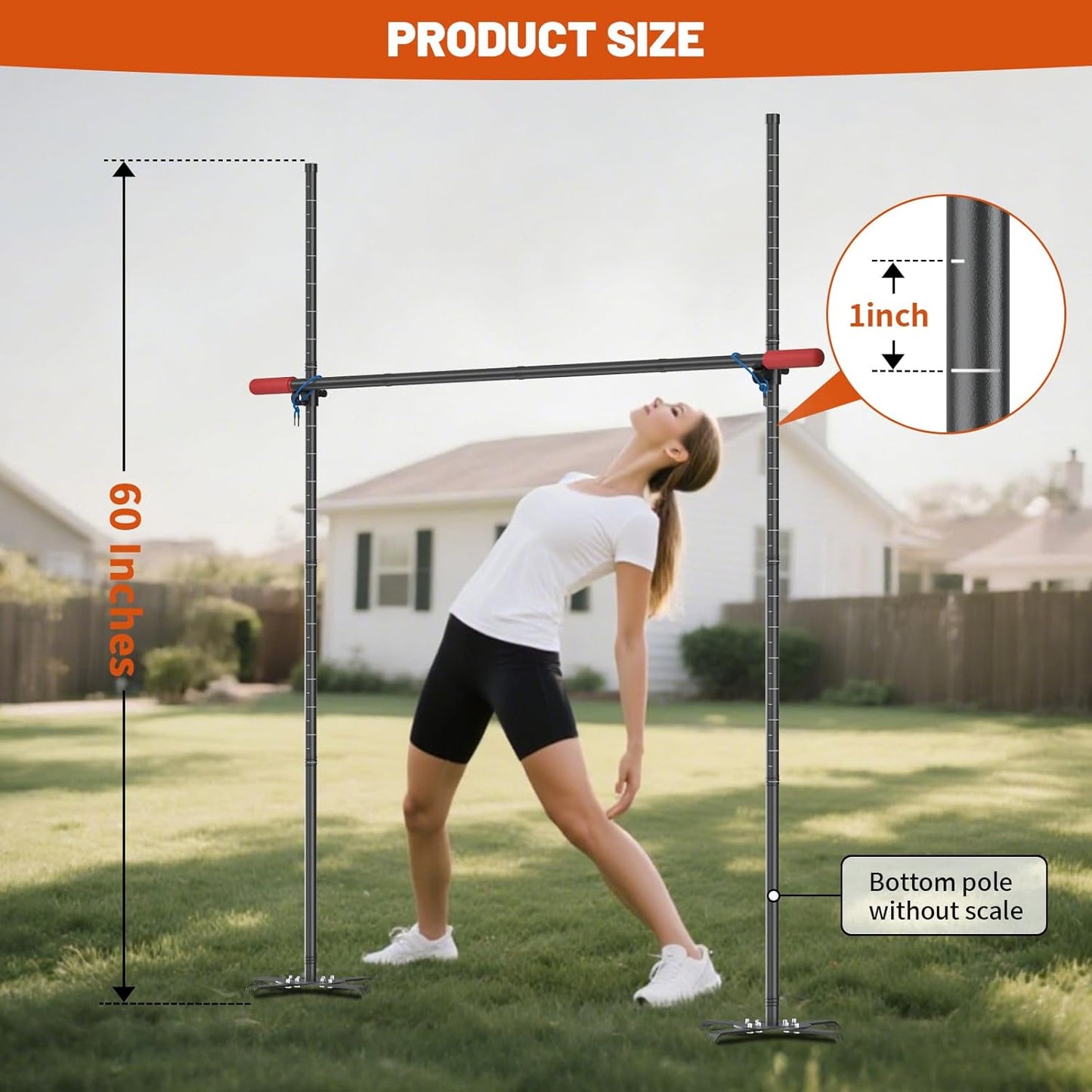 Limbo Game for Adults, Metal Limbo Stick Set Simple Setup Anti-Drop Limbo Pole for Outdoor Backyard Luau Carnival Party