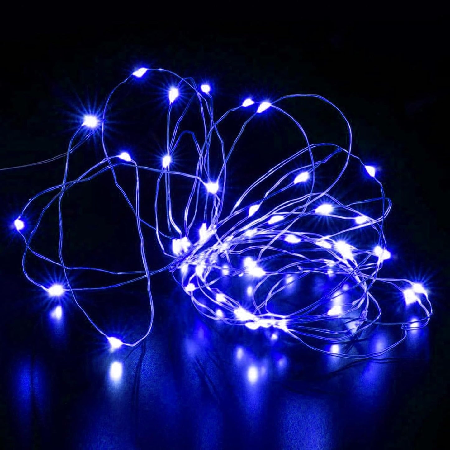 Aogist 12 Pack Fairy Lights 3 Modes 7ft 20 LED Waterproof,Battery Operated Silver Wire Firefly Starry Moon Mini String Lights for Mason Jars Christmas DIY Crafts Wedding Party Bedroom,Blue