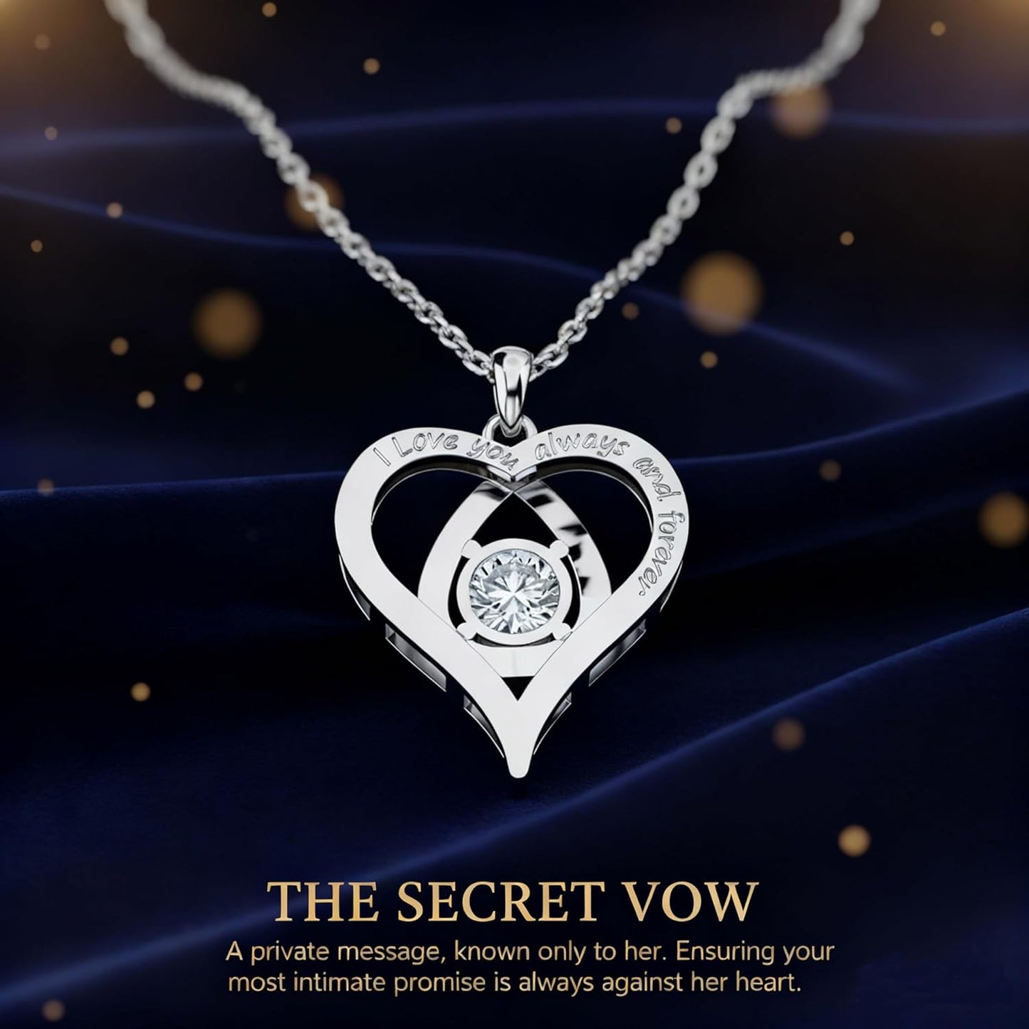 Heart Pendant Necklace for Her Moissanite Lab-Created Gem Jewelry for Women I Love You S925 Sterling Silver Gifts to Wife Girlfriend Mom Daughter Anniversary Birthday Christmas Valentines Day