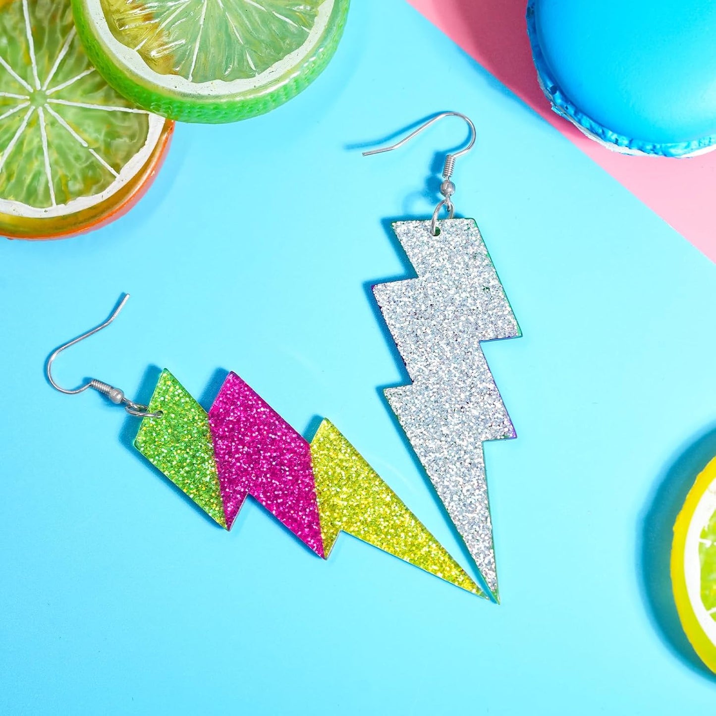 80s 90s Retro Cassette Tape Neon Earrings for Women Acrylic Radio Earring Set for 80s 90s Accessories Cosplay Party Jewelry Gifts