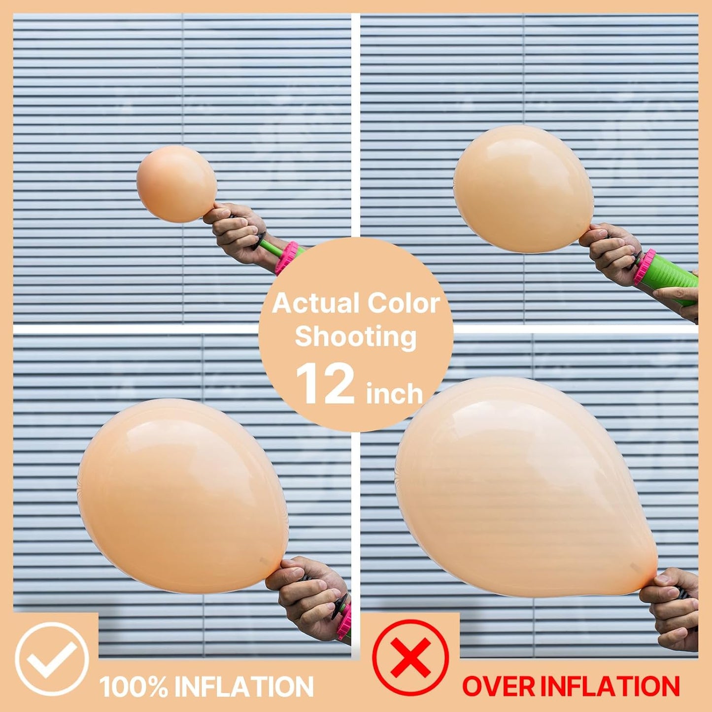 PartyWoo Nude Balloons 50 pcs 12 Inch Beige Apricot Boho Neutral Latex Balloons for Wedding Baby Shower Gender Reveal Graduation Birthday Party Decorations Apricot-F05