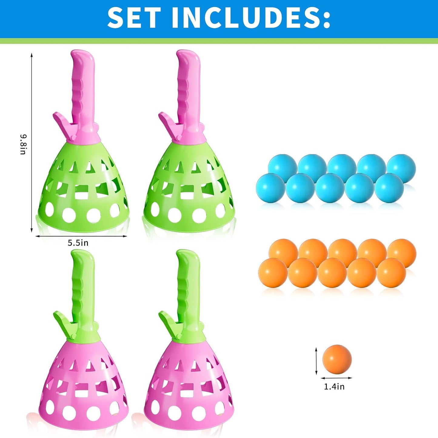 Bennol Outdoor Game Toys for Kids Boys with 20 Balls, Pop Pass Catch Ball Game Outside Toys Gifts for 3 4 5 6 7 8+ Year Old Boys Kids, Outside Outdoor Gifts for Ages 3-5 4-8