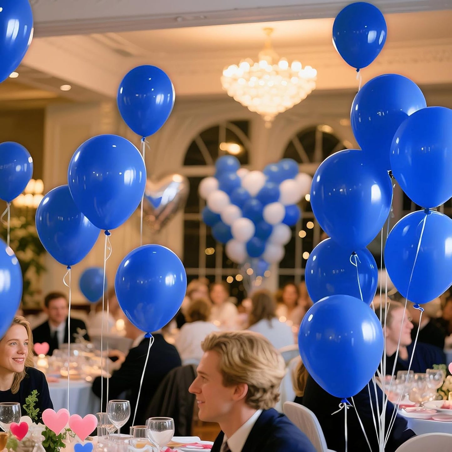 KAWKALSH Blue Balloon 110pcs, 12 Inch Thickened Latex Party Balloons Helium Bright Color for Birthday Baby Shower Wedding Party Supplies Arch Garland Decoration