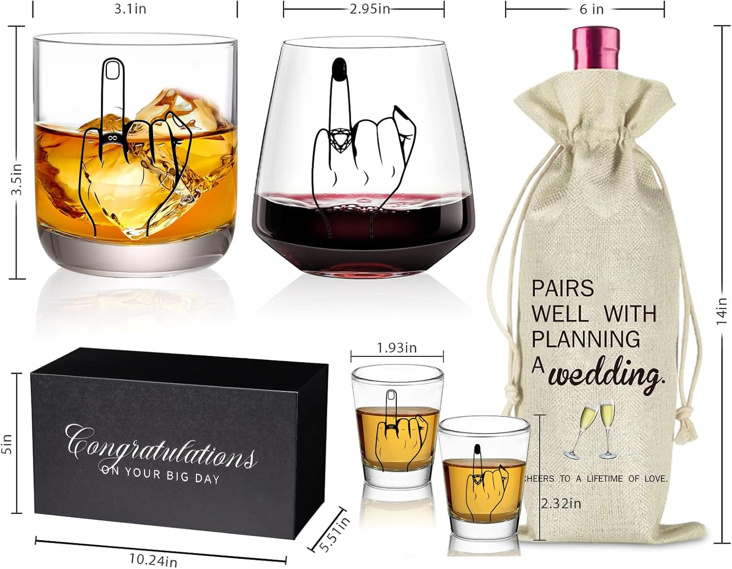 Engagement Gifts for Couples - Wedding Gifts, Unique Engagement Gift, Bridal Shower gifts, Cool Couple Gift for Newlywed Mr and Mrs Him and Her