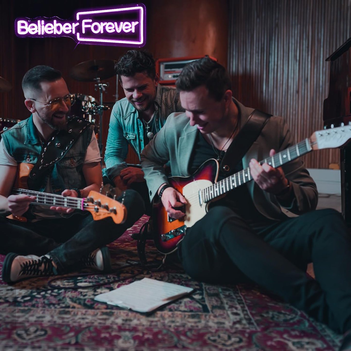 Belieber Forever Neon Sign - LED Wall Light for Bedroom, Dorm, Party Decor, Pop Star Fan Art Gift