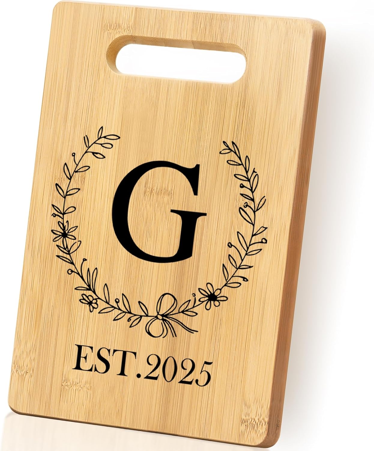 Personalized Cutting Board, Monogrammed Wedding Gift for Couple Newlywed 2025, Initial Birthday Gifts for Women, Gift for Bridal Shower Wedding Shower Engagement Anniversary Housewarming(Letter-G)