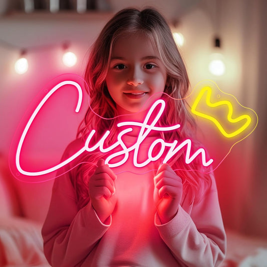 Custom Neon Signs for Wall Decor Customizable LED Neon Light Name Signs for Bedroom Wedding Birthday Business Personalized Light up Sign Pink Sign Boy Girl Decoration