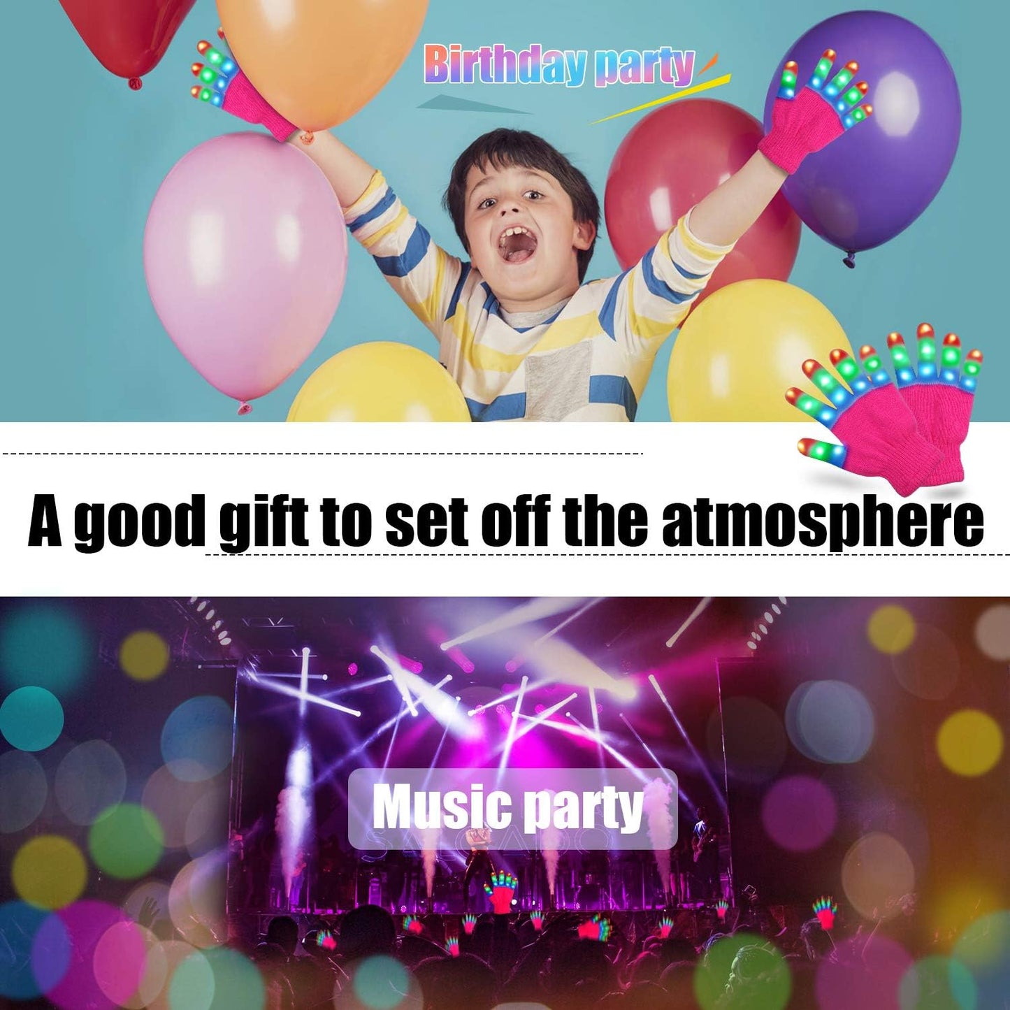 Children LED Finger Light Gloves Cool Fun Toys for Kids - Gifts for Kids