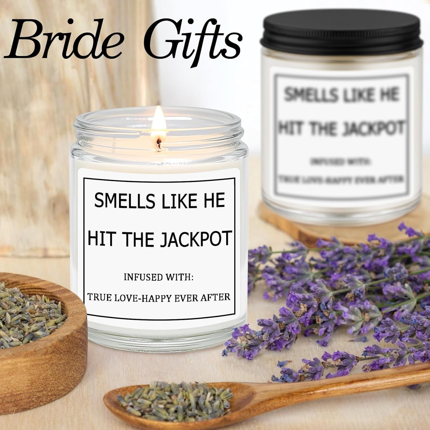 Bridal Shower Gifts for Bride 2025, Bride to Be Engagement Gift for Couples Women, Funny Wedding Lavender Candles