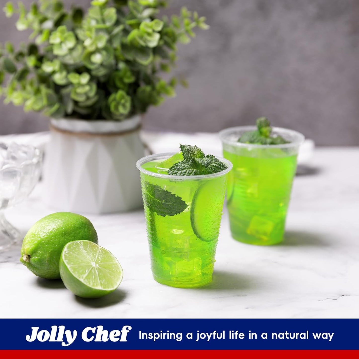JOLLY CHEF 𝟏𝟐𝟎𝟎 𝐏𝐚𝐜𝐤 5 oz Clear Plastic Cups,5 Ounce Small Disposable Cups for Iced Coffee, Smoothie, Milkshake, Cold Drinks