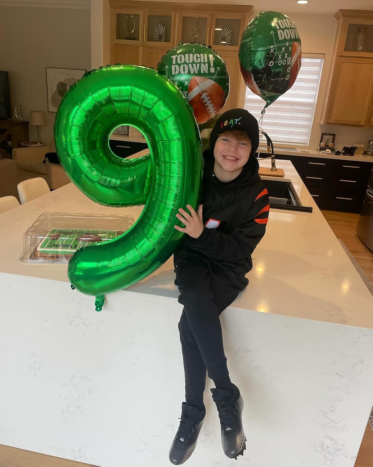 Green 9 Balloon, Number Balloons 40 Inch, 9th Giant Birthday Decorations for Boys Girls, 19th 29th Green Party Decorations Supplies, Number 9 Balloon, Games Theme Birthday Decorations