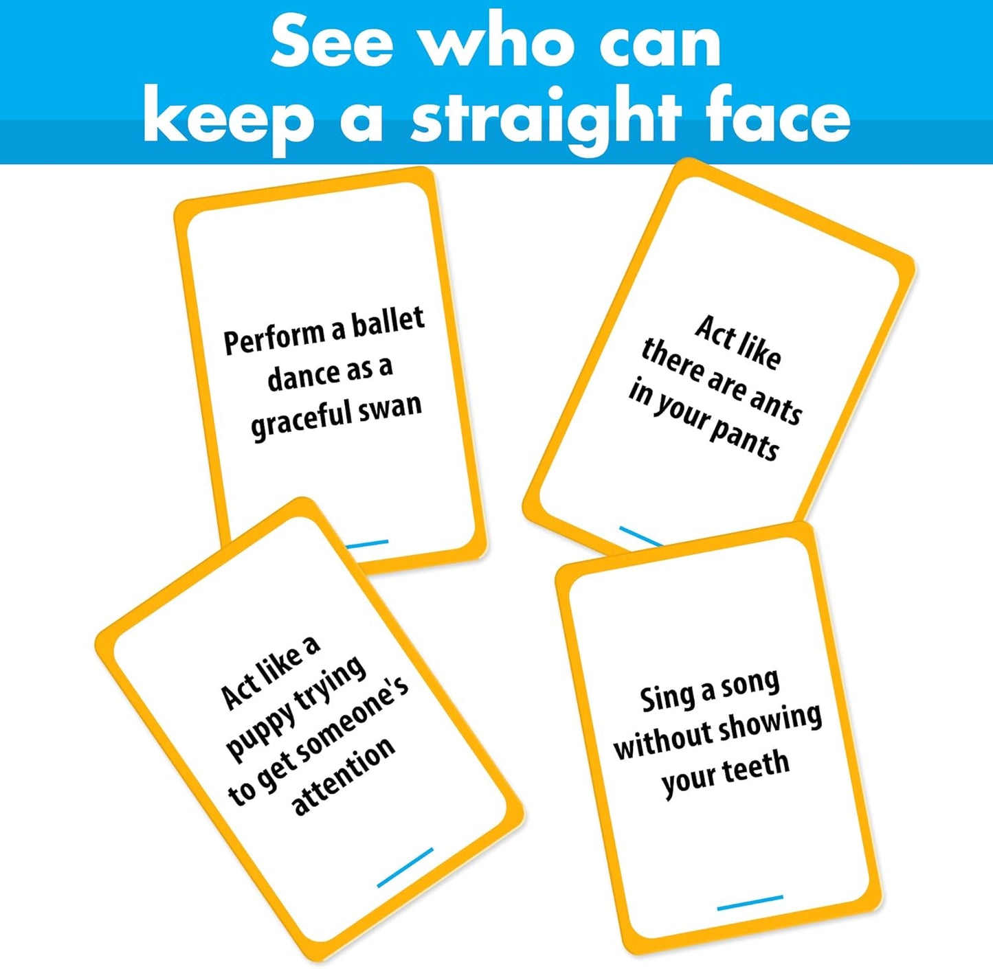 You Laugh You Lose Game - Funny Charades Kids Games - Board Games for Kids & Teens - Try Not to Laugh Challenge - Sleepover Party Supplies for Girls, Birthday Game for Family, Kids & Girls