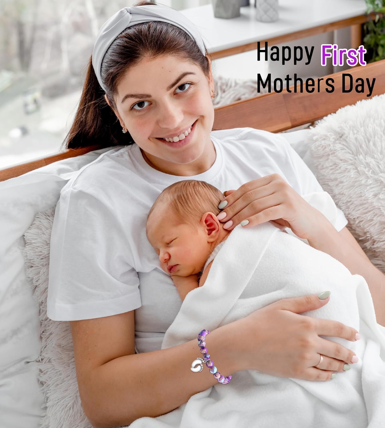 TONY & SANDY New Mom Gifts, Bracelets for First Time Moms on Mother's Day, Birthday, Christmas, Stocking Stuffers