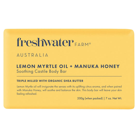 Freshwater Farm Australia Lem Myrt Manu Honey Body Bar, 7 OZ