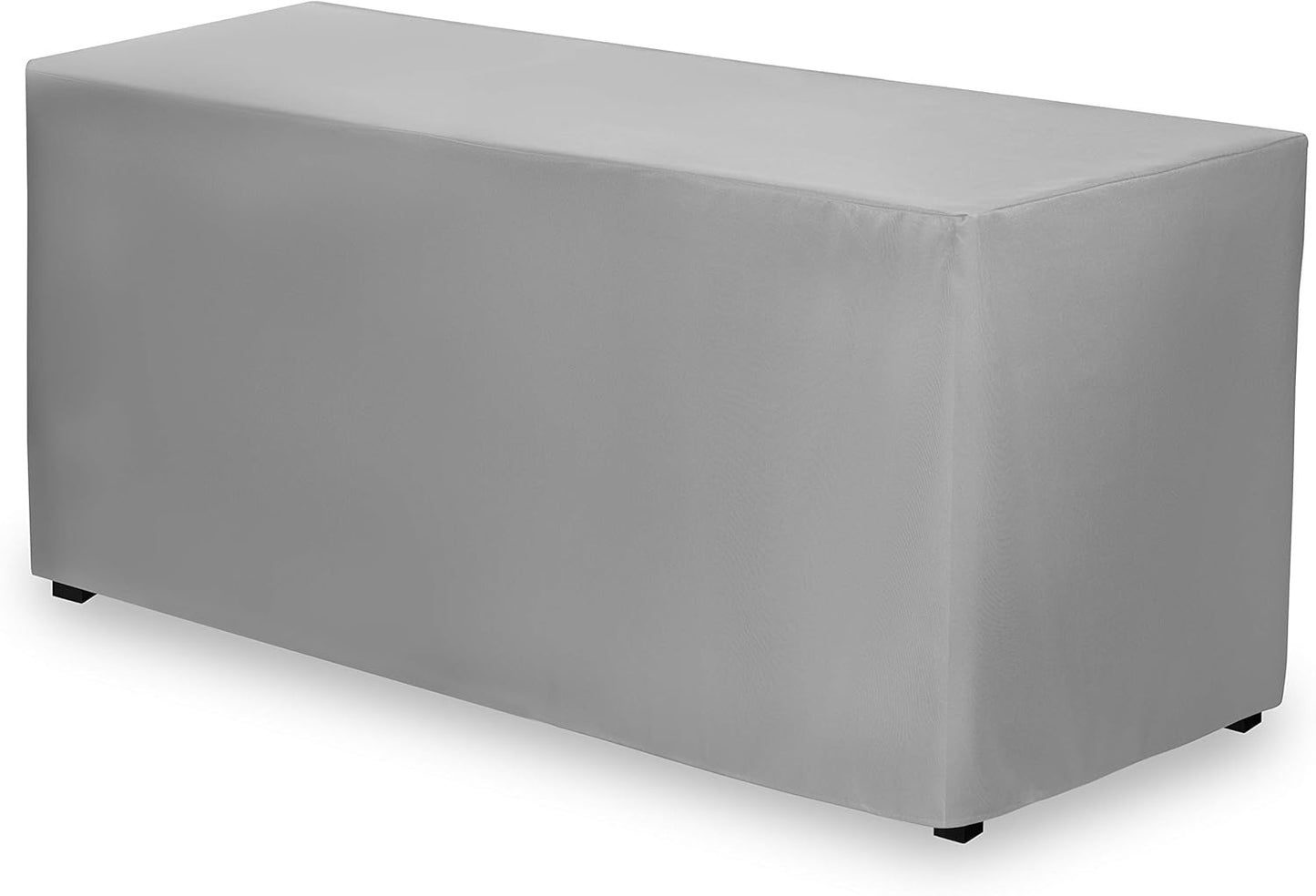 Gee Di Moda Fitted Tablecloth - 48 x 30 Inch Charcoal Fitted Table Cloth for 4 Foot Rectangle Table - Heavy Duty Washable Fabric - for 4 Ft Buffet Table Holiday Party Dinner Wedding & Trade Show