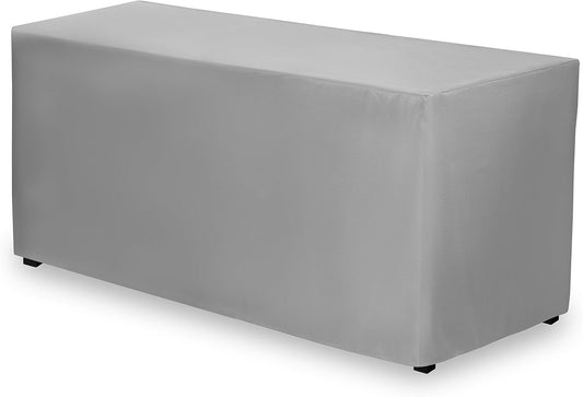 Gee Di Moda Fitted Tablecloth - 48 x 30 Inch Charcoal Fitted Table Cloth for 4 Foot Rectangle Table - Heavy Duty Washable Fabric - for 4 Ft Buffet Table Holiday Party Dinner Wedding & Trade Show