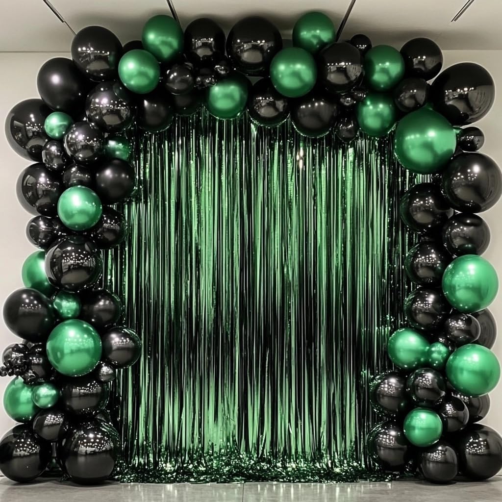 Black Balloons 125 Pcs Different Sizes Pack of 18 12 10 5 Latex Balloons for Birthday Party Black Balloon Arch Kit Garland Graduation Halloween New Year Anniversary Decoration