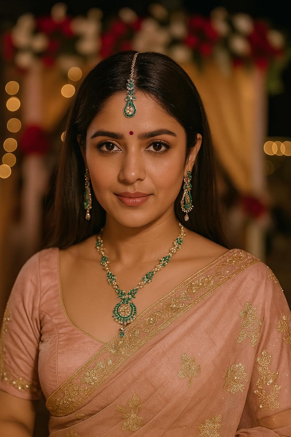 Touchstone Indian jewelry sets for women maang tikka wedding guest gold necklace bollywood jewellery set pageant elegant prom bride accessories western crystal chunky rhinestone necklaces