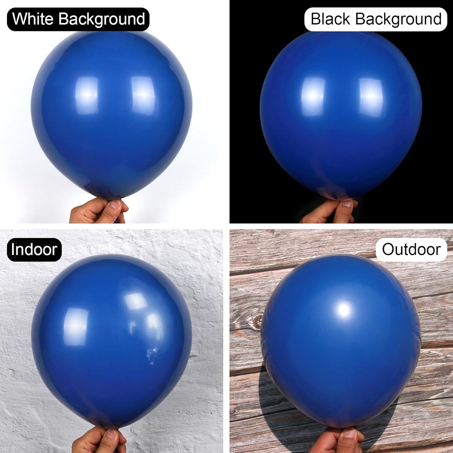 Navy Blue Balloons, 150 pcs Different Sizes Pack of 18 Inch 12 Inch 10 Inch 5 Inch Pearl Dark Blue Balloons for Balloon Garland Balloon Arch as Birthday Party Wedding Decorations