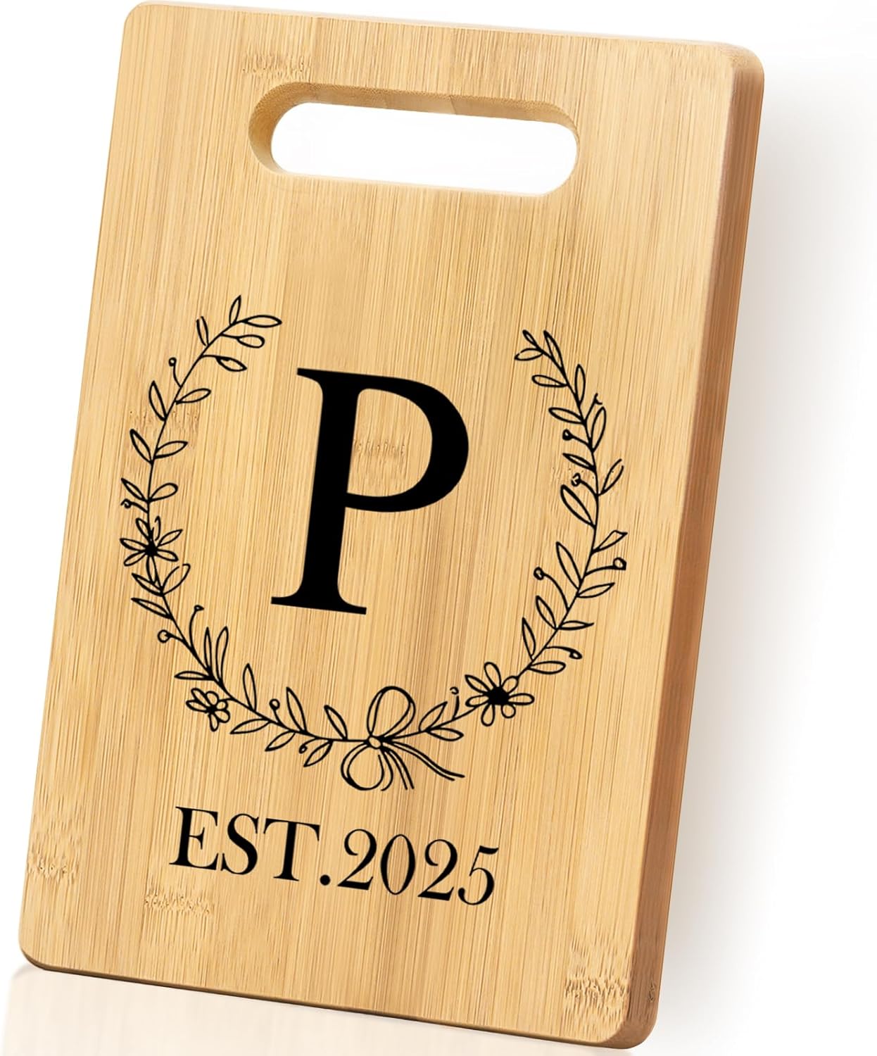 Personalized Cutting Board, Monogrammed Wedding Gift for Couple Newlywed 2025, Initial Birthday Gifts for Women, Gift for Bridal Shower Wedding Shower Engagement Anniversary Housewarming(Letter-P)