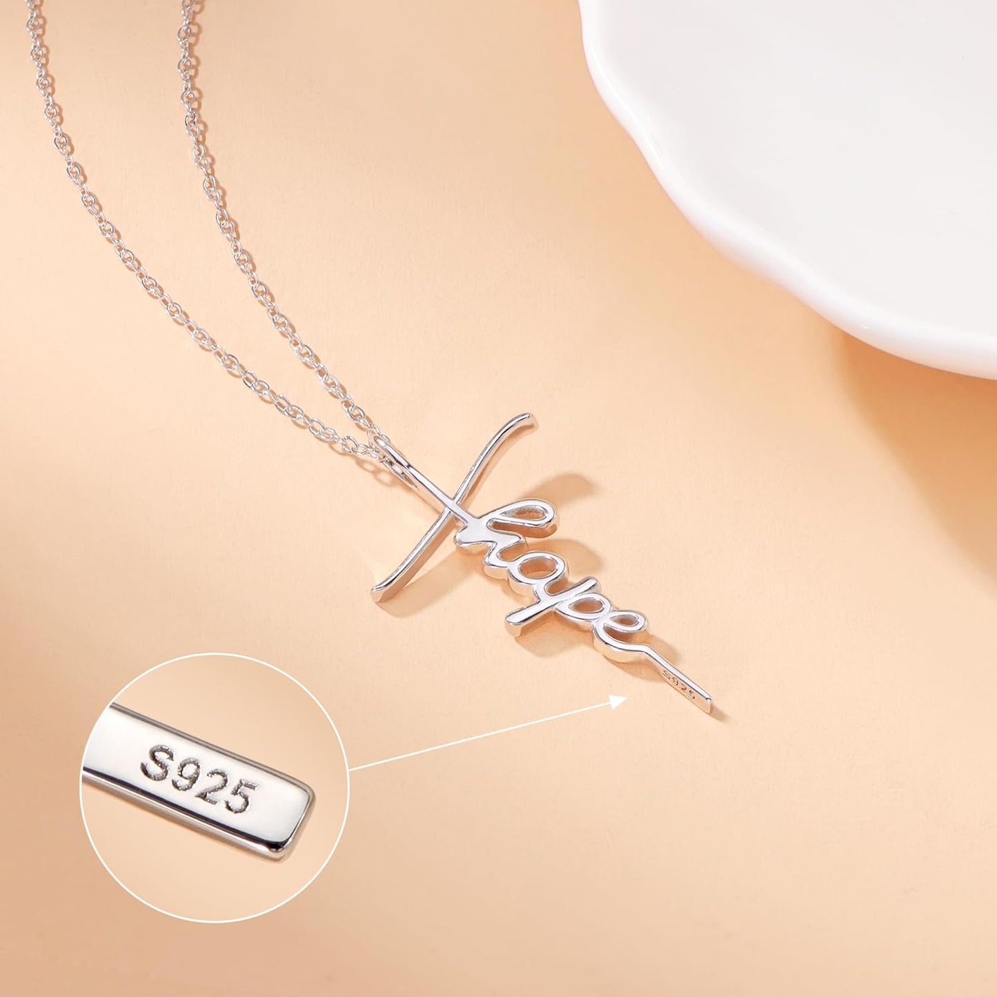 Lcherry Faith Cross Pendant Necklace for Women Religious Christian Jewelry Mother's Day Gifts for Women