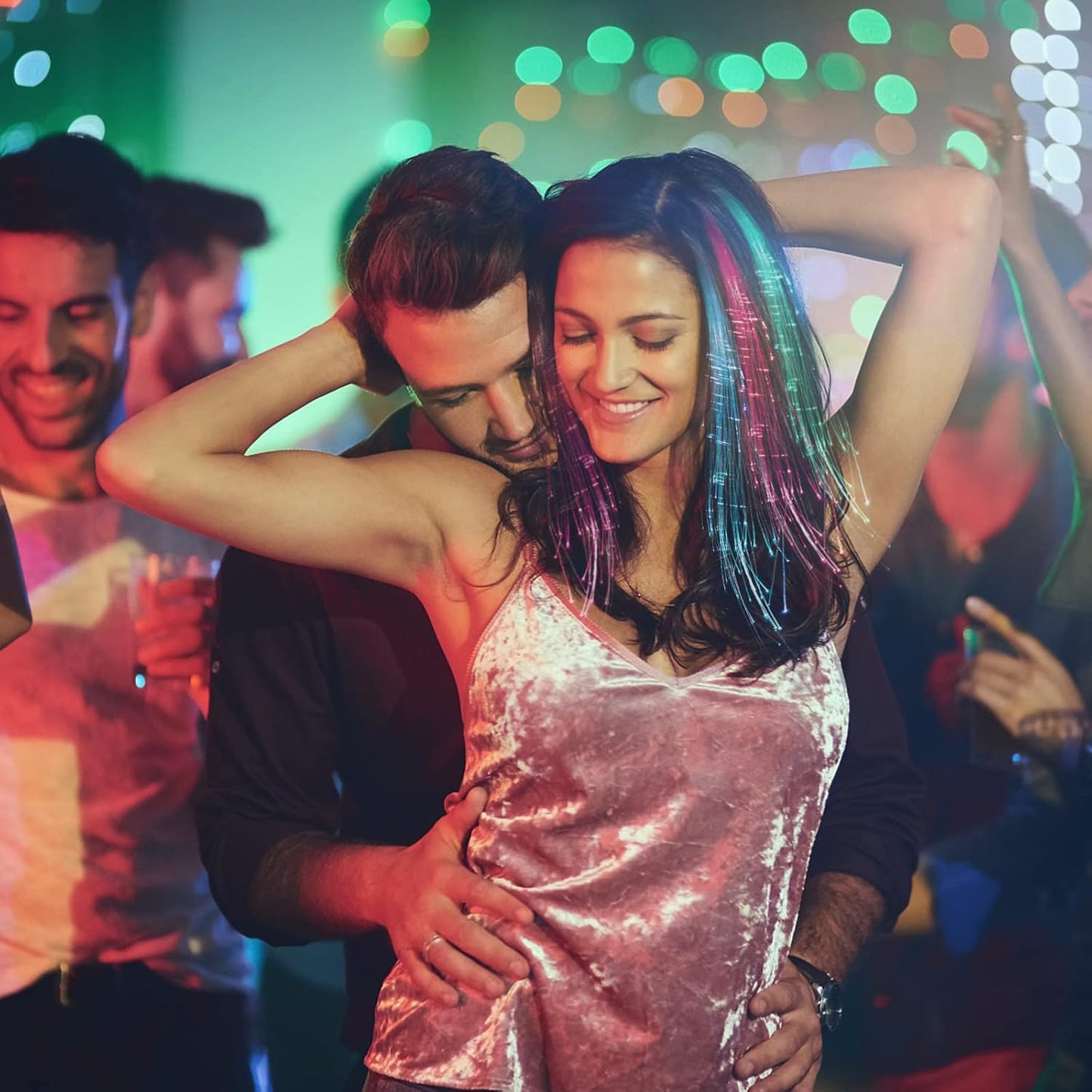 40 Pack Led Light Up Fairy Hair Accessories Braid Extension Butterfly Clips for Women Girls, Glow in the Dark Party Favors Supplies Neon Rave Accessories Wig for Festival Halloween Christmas Birthday