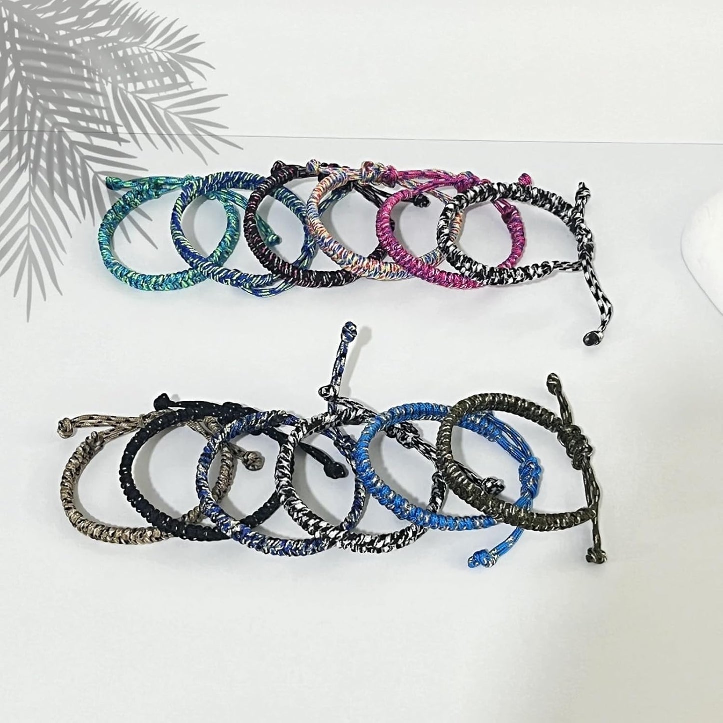 24 pcs Braided Friendship Bracelets for Teen Girls Boys Assorted Colors Paracord Bracelets Bulk Handmade Goody Bag Stuffers Easter Basket Filler for Teens Teenager Birthday Christmas Party Favors