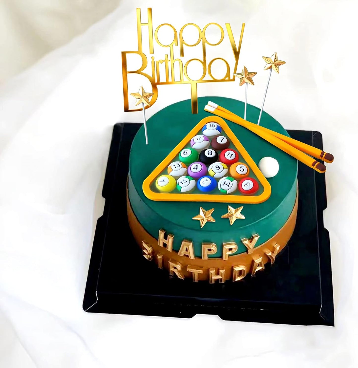 Billiards Cake Topper Billiards Ball Birthday Party Supplies Billiards Ball Birthday Cake Decoration Pool Cake Decorating birthday