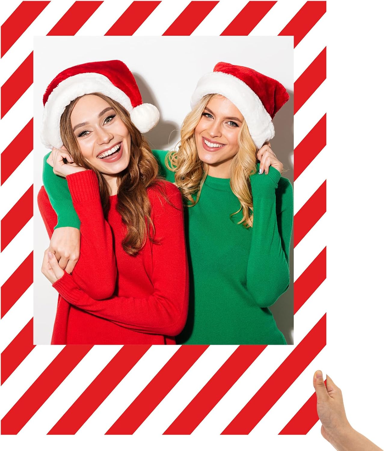 32 x 24 Inch Photo Booth Selfie Frame Prop Booth for Birthday Event Parties Large Blank DIY Cutout Props for Funny Decoration Christmas, Holiday Supplies