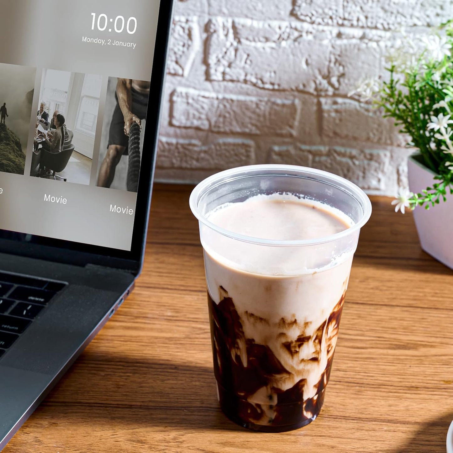 FOCUSLINE 300pack 16 oz Clear Plastic Cups Disposable, Plastic Clear Cups disposable, DrinkIng Cup for Water, Juice, Soda, Ice Coffee