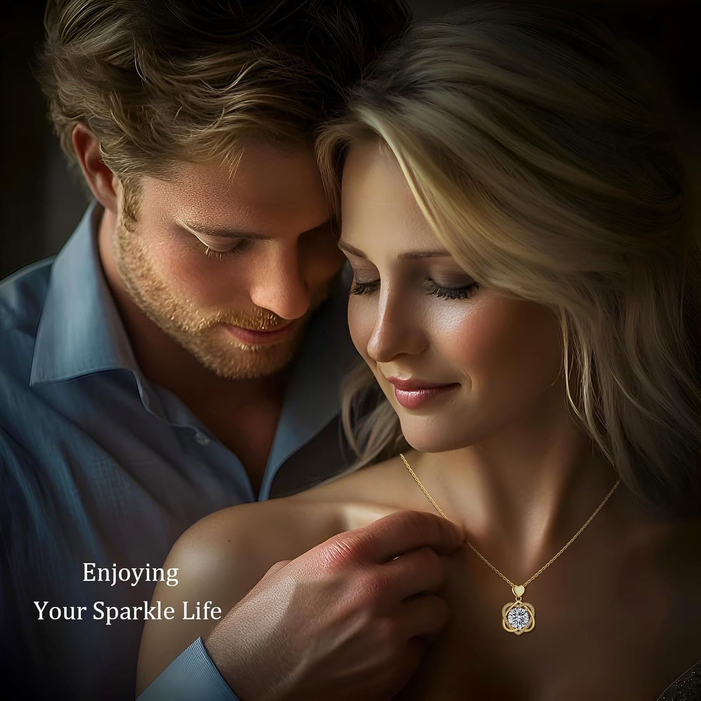 InfinityLove Heart Necklaces for Women, 5-3 Carats Moissanite, Sterling Silver Pendant Jewelry, Anniversary Birthday Gifts for Wife, Girlfriend, Daughter, Mom