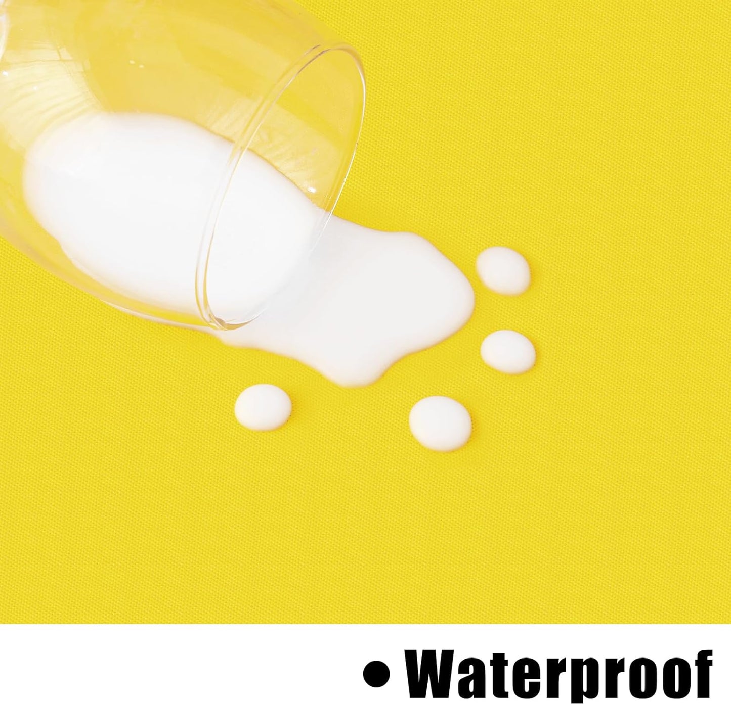 homing Round Vinyl Tablecloth, Waterproof Spillproof Plastic Flannel Backed Table Cloth, Wipe Clean Table Cover for Dining, Buffet Parties and Camping (Yellow, 60")