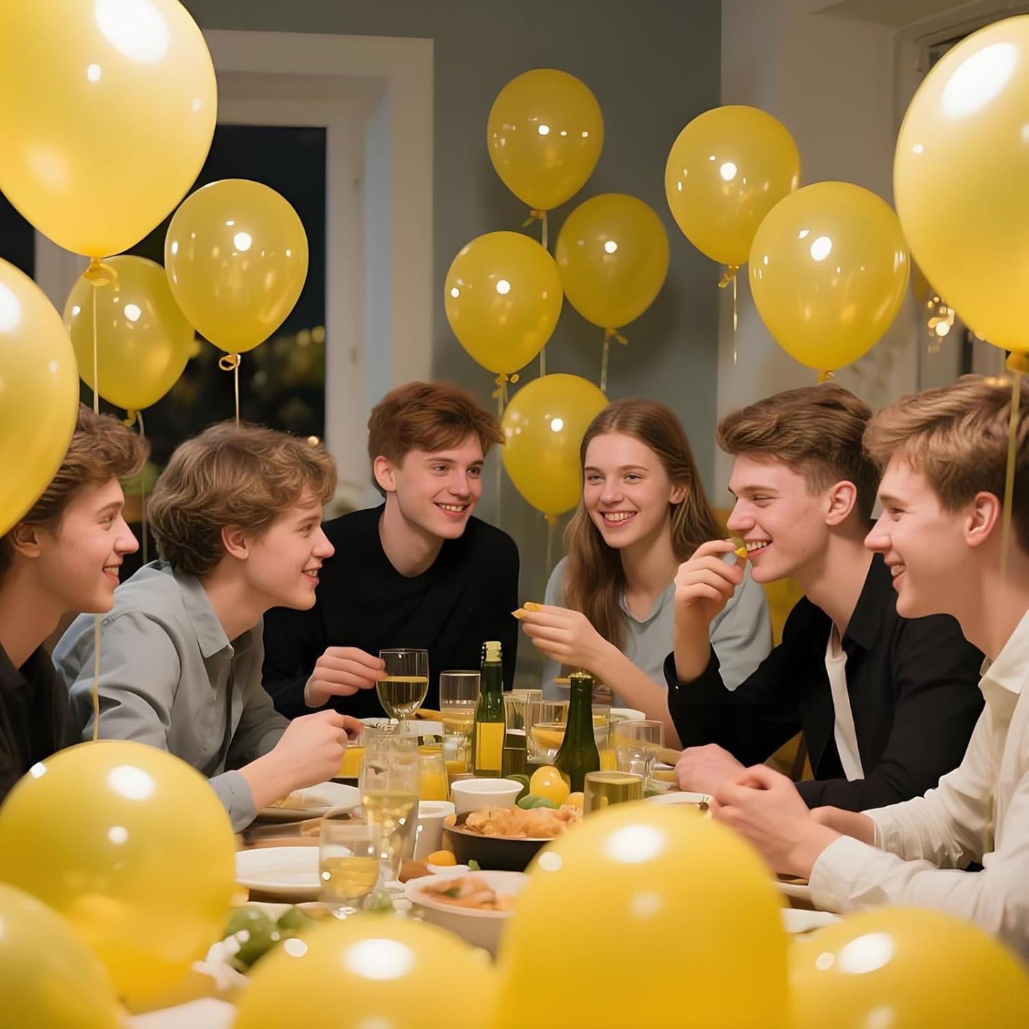 KAWKALSH Yellow Balloon 110pcs, 12 Inch Thickened Latex Party Balloons Helium Bright Color for Birthday Baby Shower Wedding Party Supplies Arch Garland Decoration