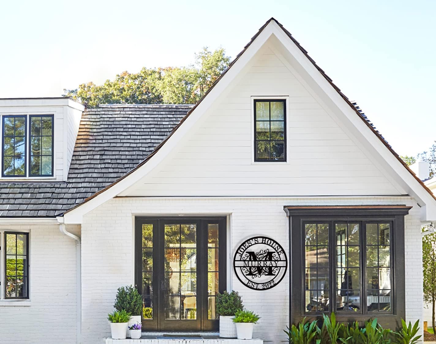 Custom Family Name Sign Personalized bridal shower gifts wedding gifts for newlyweds Monogram Wall Decor Initial Split Letter Monogram Sign any years anniversary best Gift