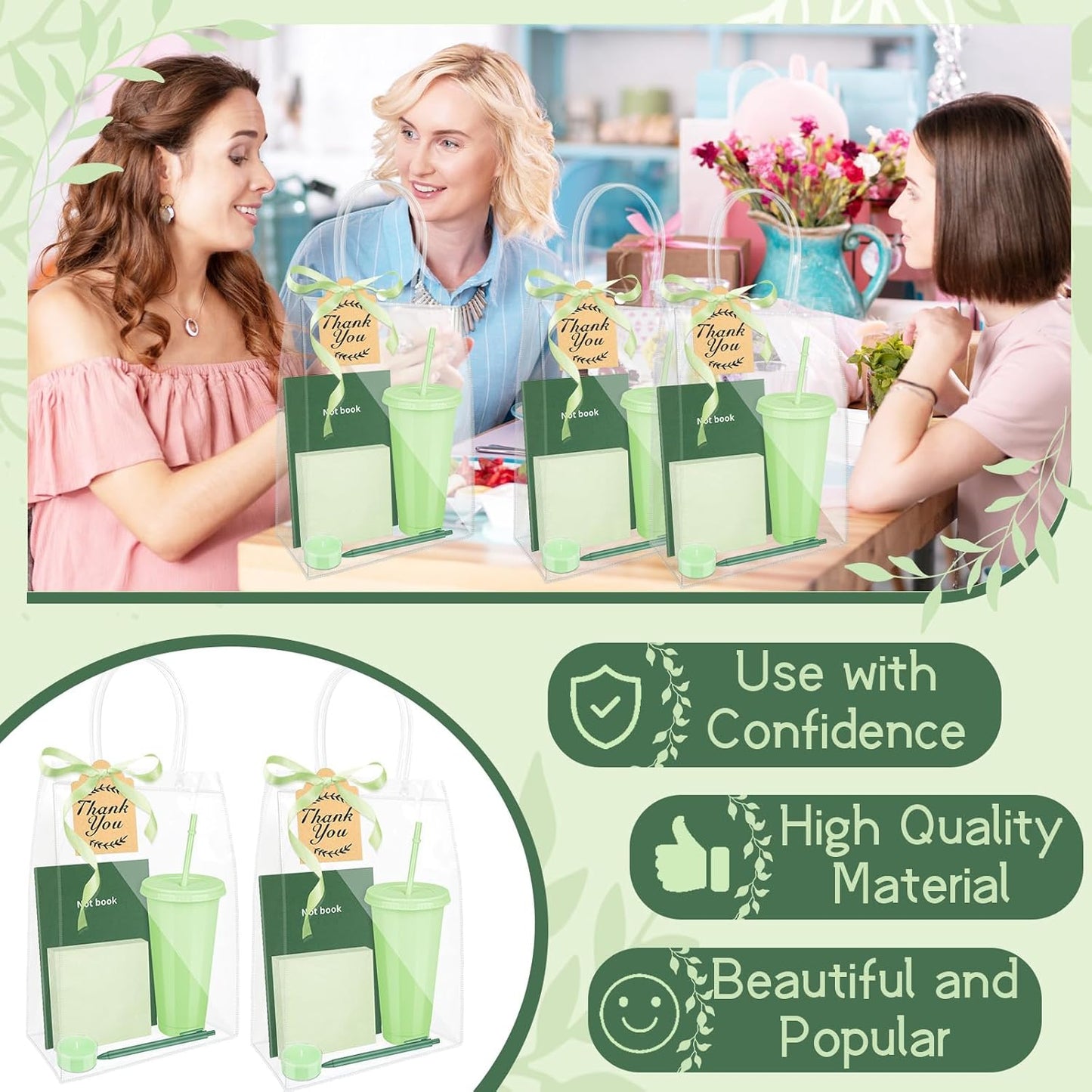 Denylo pro 43 Pcs Baby Shower Prizes for Game Winners 6 Sets Baby Shower Favors Gifts Include Cup Pen Card Napkin Notebook Candle Ribbon Plastic Bag