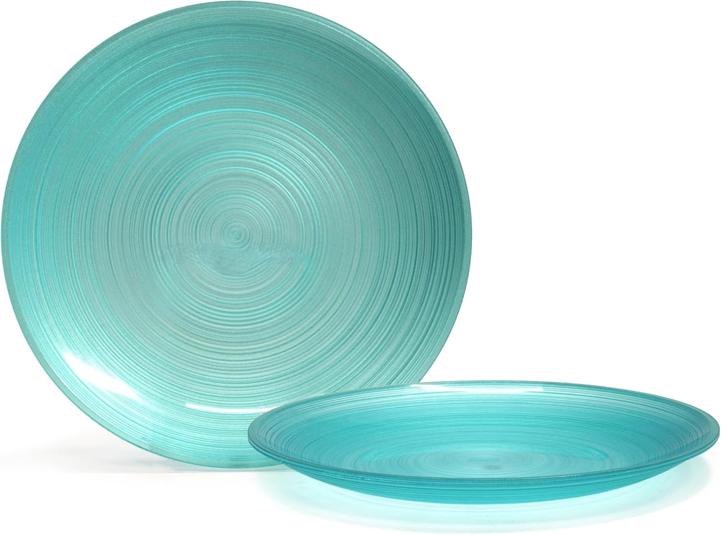 " OCCASIONS " 240 Plates Pack,(120 Guests) Premium Wedding Party Disposable Plastic Plates Set -120 x 10'' Dinner + 120 x 7'' Salad/Dessert (Belize, Aqua)