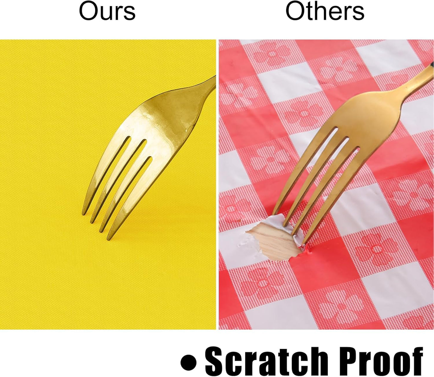 homing Round Vinyl Tablecloth, Waterproof Spillproof Plastic Flannel Backed Table Cloth, Wipe Clean Table Cover for Dining, Buffet Parties and Camping (Yellow, 60")