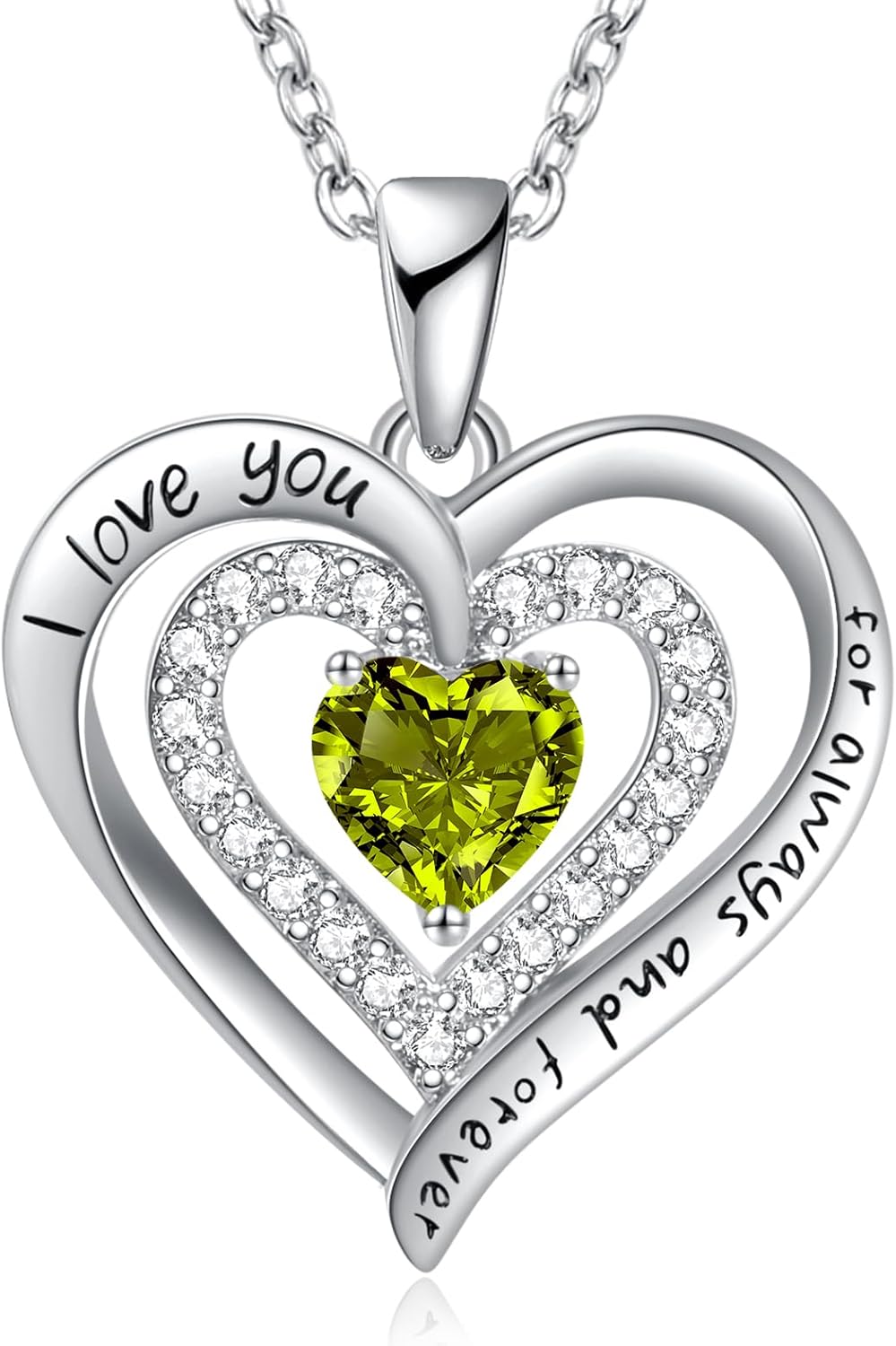 REDBEE Necklaces for Women Birthstone Heart Necklace Jewelry for Wife Girlfriend Woman Necklace