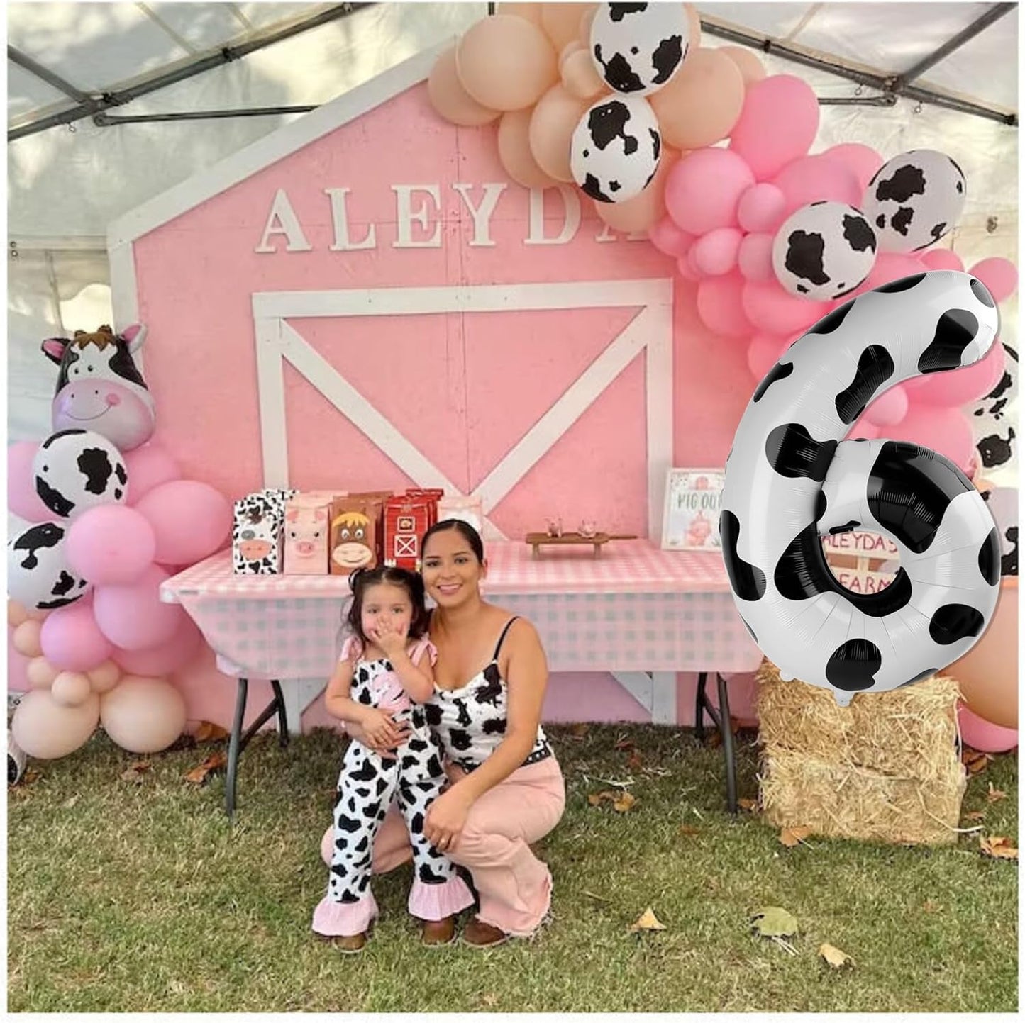 Cow Print 9 Balloon, Number Balloon 40 Inch, Cow theme Party Decorations, Giant Birthday Decorations for 9th 19th 29th 90th, Number 9 Balloon