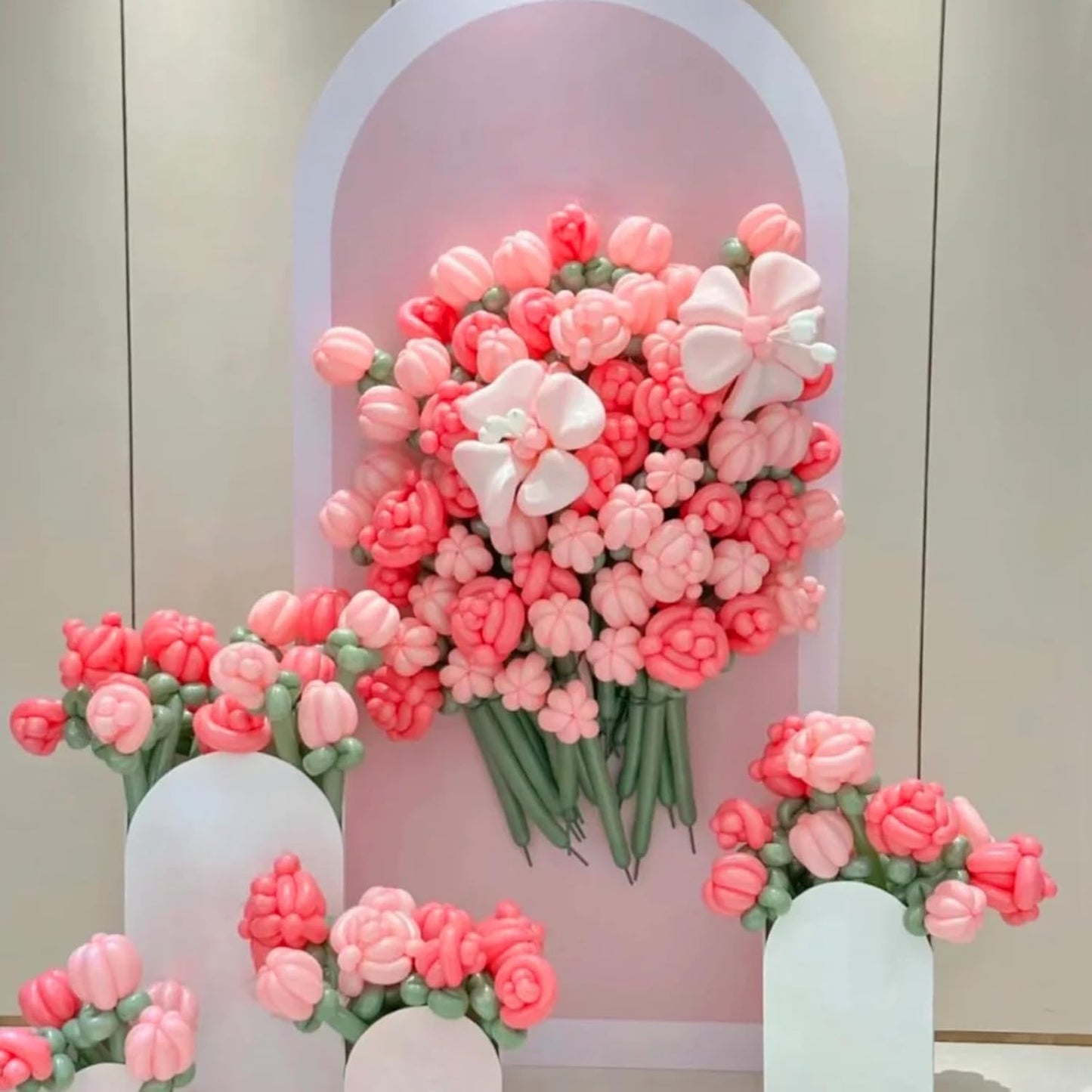 260 Long Balloons 100 Pack Pastel Red Twisting Animal Balloons Thickening Latex Modeling Long Magic Balloons for Animal Model Weddings Birthdays Festival Party Decorations