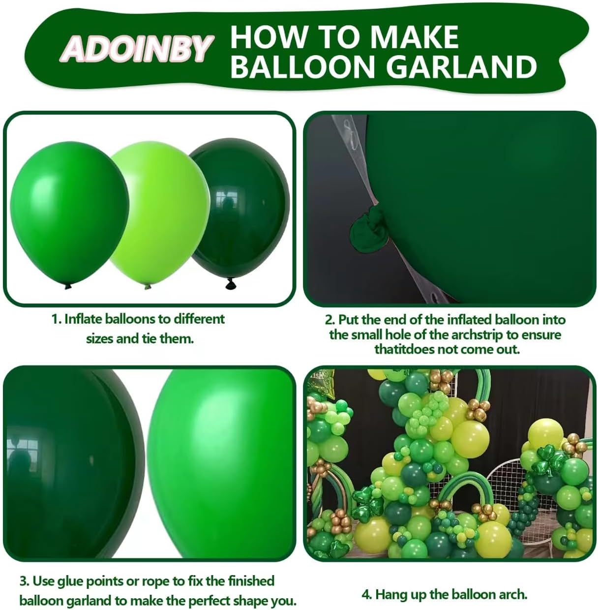 Green Balloons Arch Kit, 139Pcs Green Balloon Garland Kit Lime Green Emerald Dark Green Balloons for Birthday, Baby Shower, Wedding, Jungle Party, Forest Themed, Anniversary Party Decoration