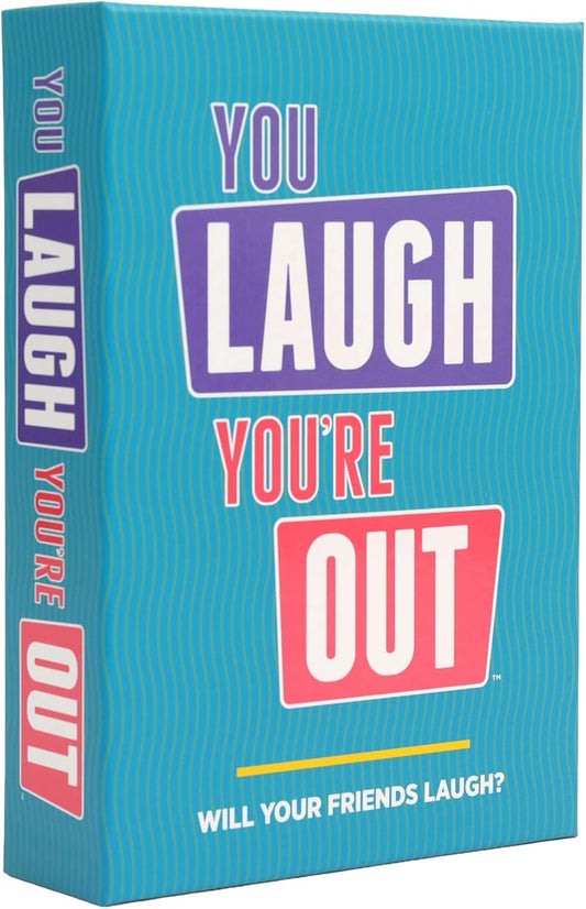 DSS Games You Laugh You're Out [Try Not to Laugh Family Card Game for Adults & Teens | White Elephant Gift for Adults | 125 Prompt Fun Cards for Family Game Nights, Thanksgiving, & Parties Ages 14+]