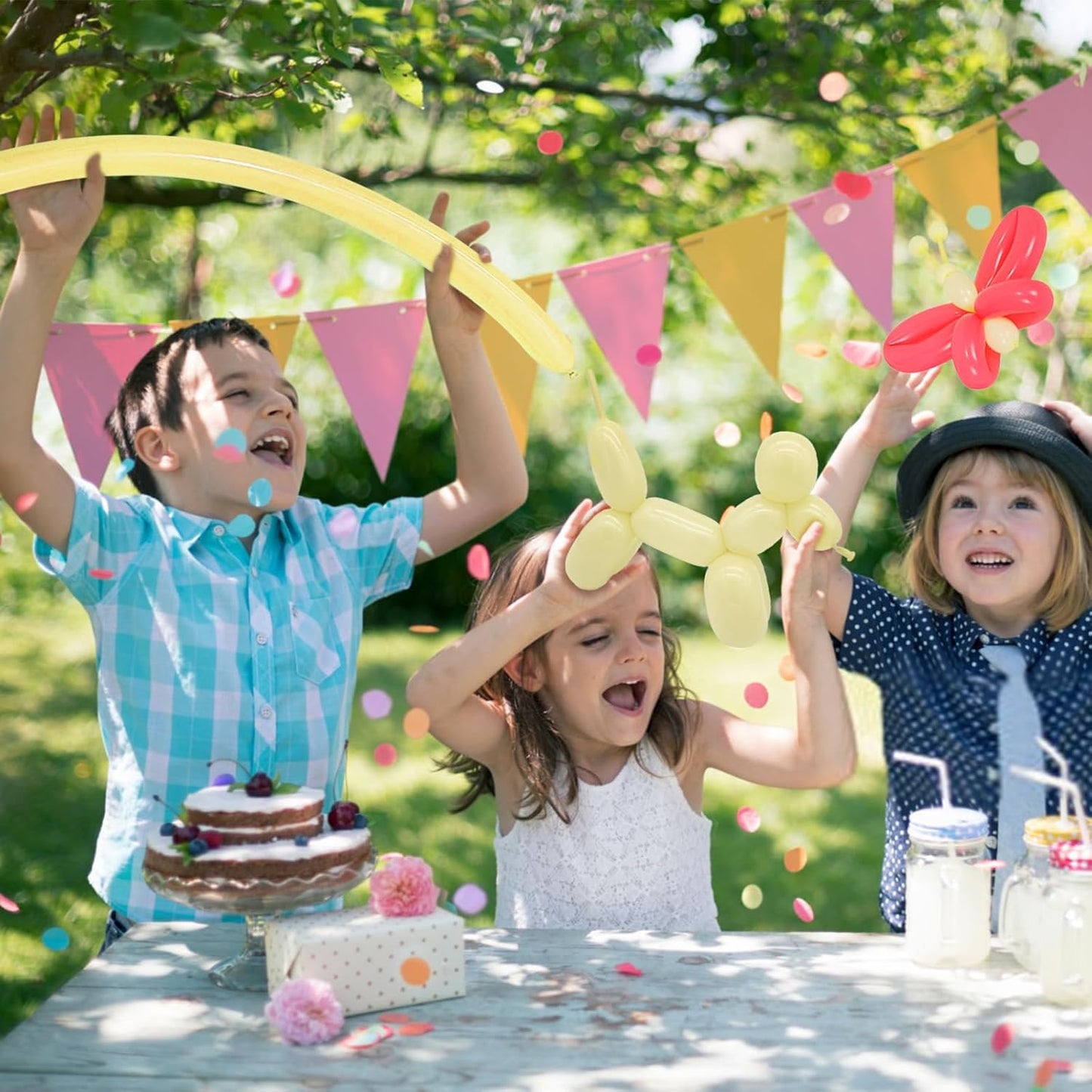 260 Long Balloons 100 Pack Pastel Yellow Twisting Animal Balloons Thickening Latex Modeling Long Magic Balloons for Animal Model Weddings Birthdays Festival Party Decorations